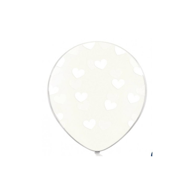 Ballonger med hjärtan vit