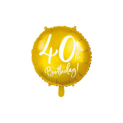 Folieballong Guld 40 år
