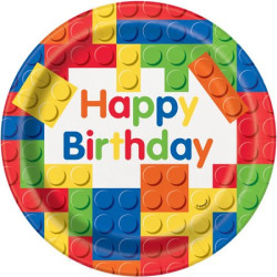 Papperstallrikar Lego Happy Birthday