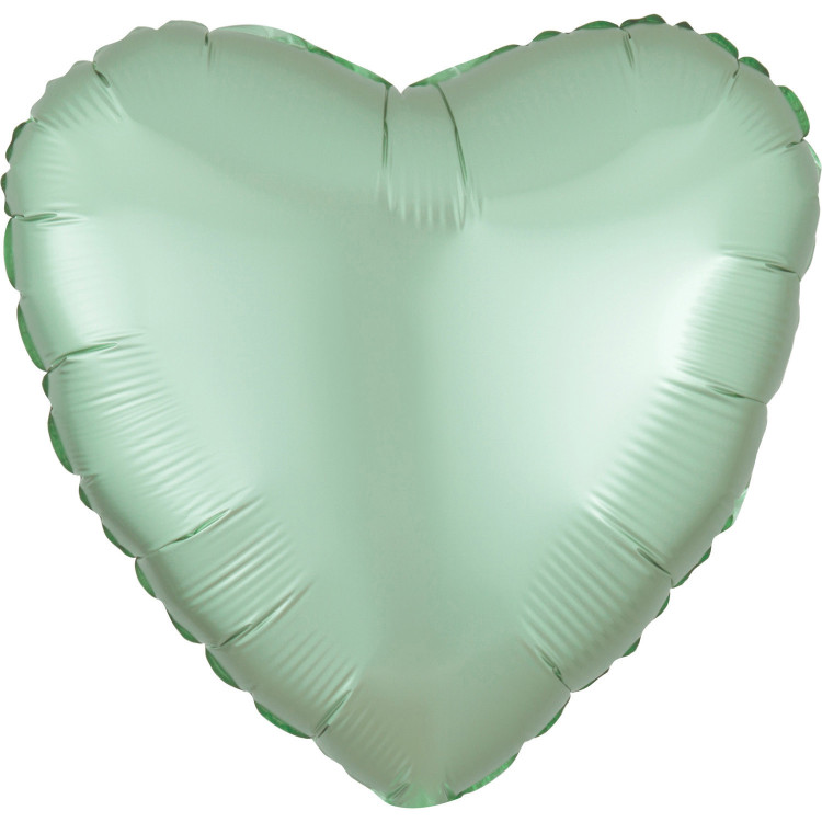 Folieballong Hjärta Mintgrön