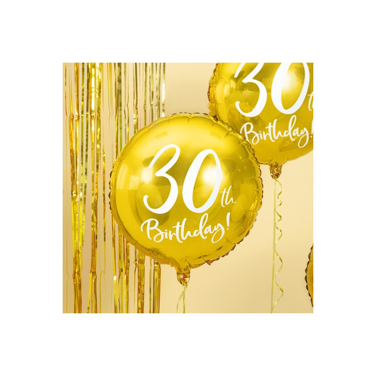 Folieballong Guld 30 år