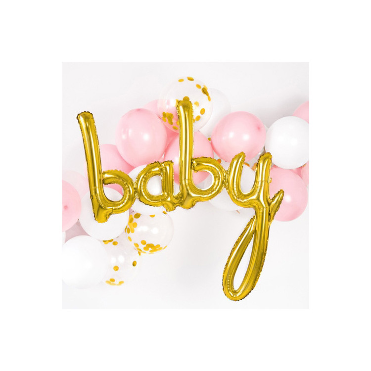 Folieballong Baby Guld