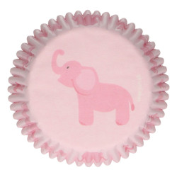 Muffinsformar Rosa Baby-elefant