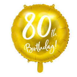 Folieballong Guld 80 år