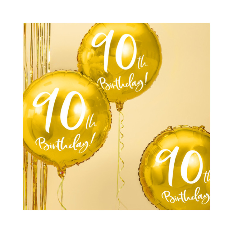 Folieballong Guld 90 år