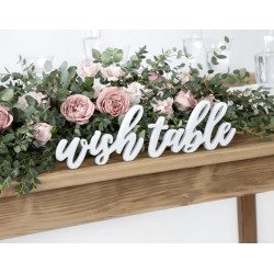 Träbokstäver "Wish Table"