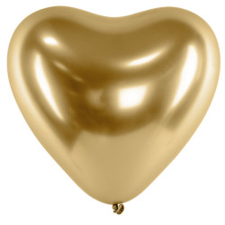 Chrome Ballonger Hjärta Guld