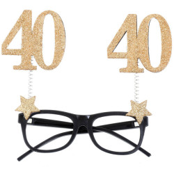 Glittriga glasögon 40 År