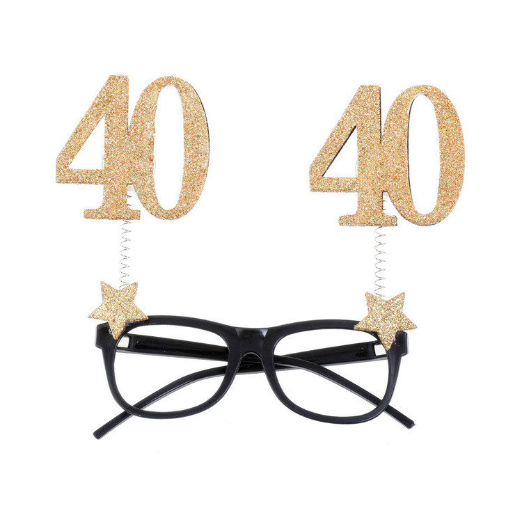 Glittriga glasögon 40 År