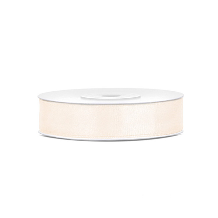 Sidenband, Satinband Cream 12 mm
