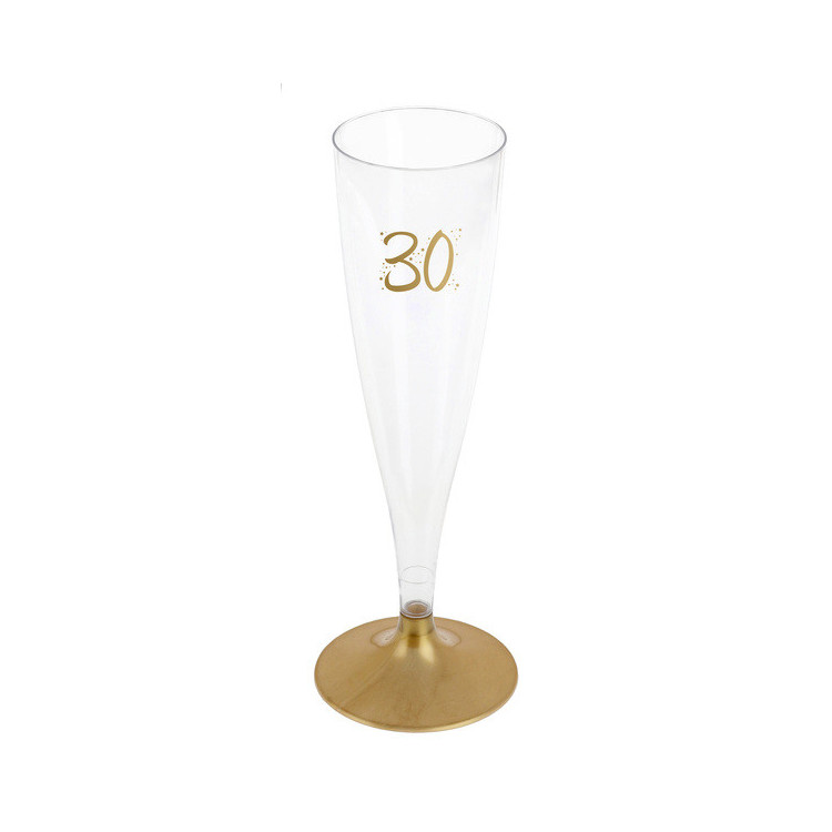 Champagneglas 30 år 6-pack