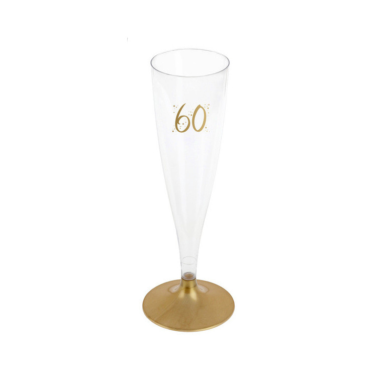 Champagneglas 60 år 6-pack