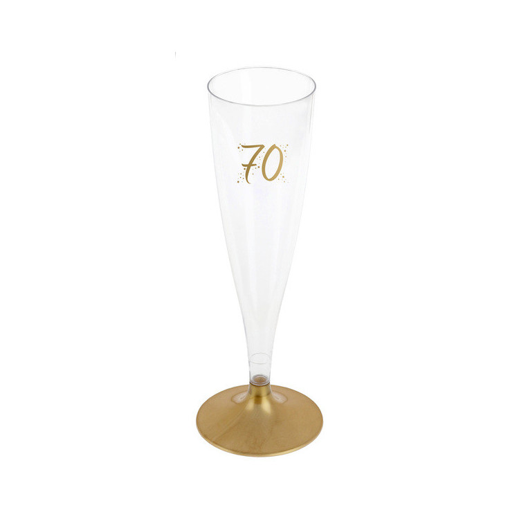Champagneglas 70 år 6-pack
