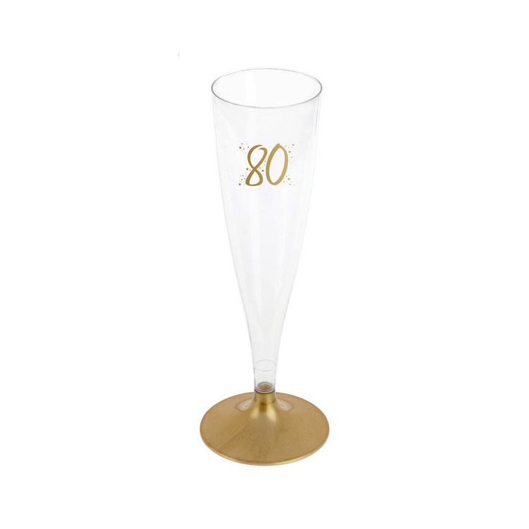 Champagneglas 80 år 6-pack