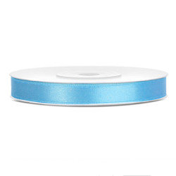 Sidenband, Satinband Ljusblå 6 mm