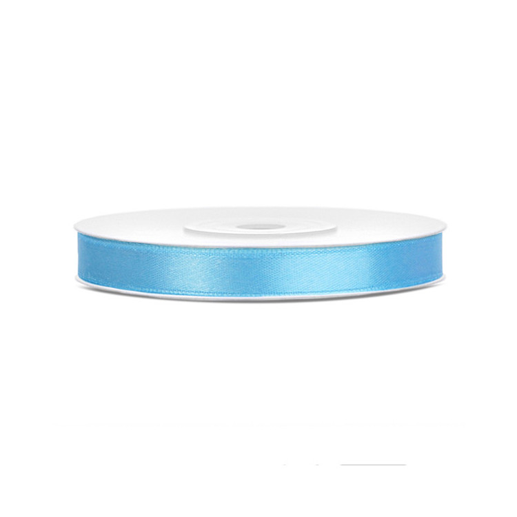 Sidenband, Satinband Ljusblå 6 mm