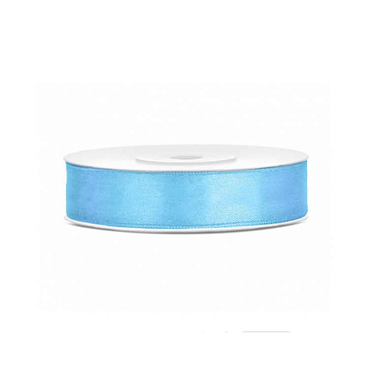 Sidenband, Satinband Ljusblå 12 mm