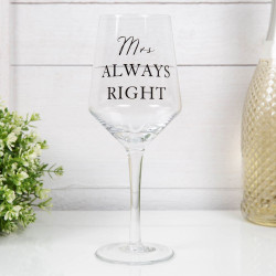 Presentset Glas Mr Right och Mrs Always Right