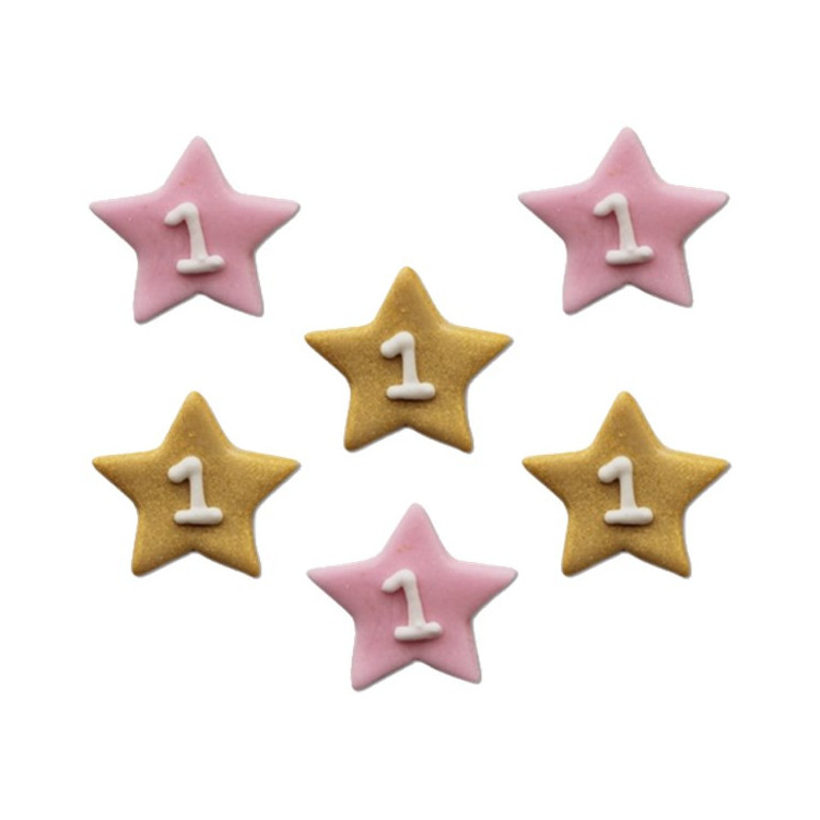 Sockerdekorationer Little Pink Star