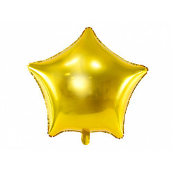 Folieballong Stjärna Guldmetallic