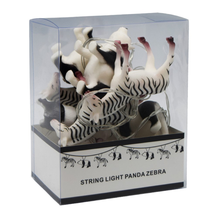 Ljusslinga Panda & Zebra