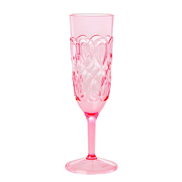Rice Champagneglas Rosa av akryl