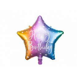 Folieballong Happy Birthday Färgglad