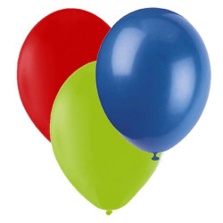Ballonger Blå, Röd, Lime