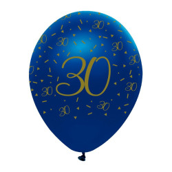 Ballonger 30 år Marinblå & Guld
