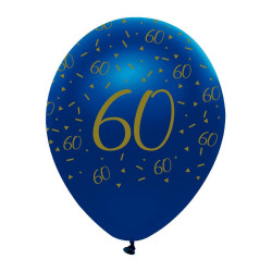 Ballonger 60 år Marinblå & Guld