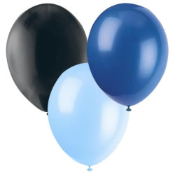 Ballonger Svart, Ljusblå, Blå