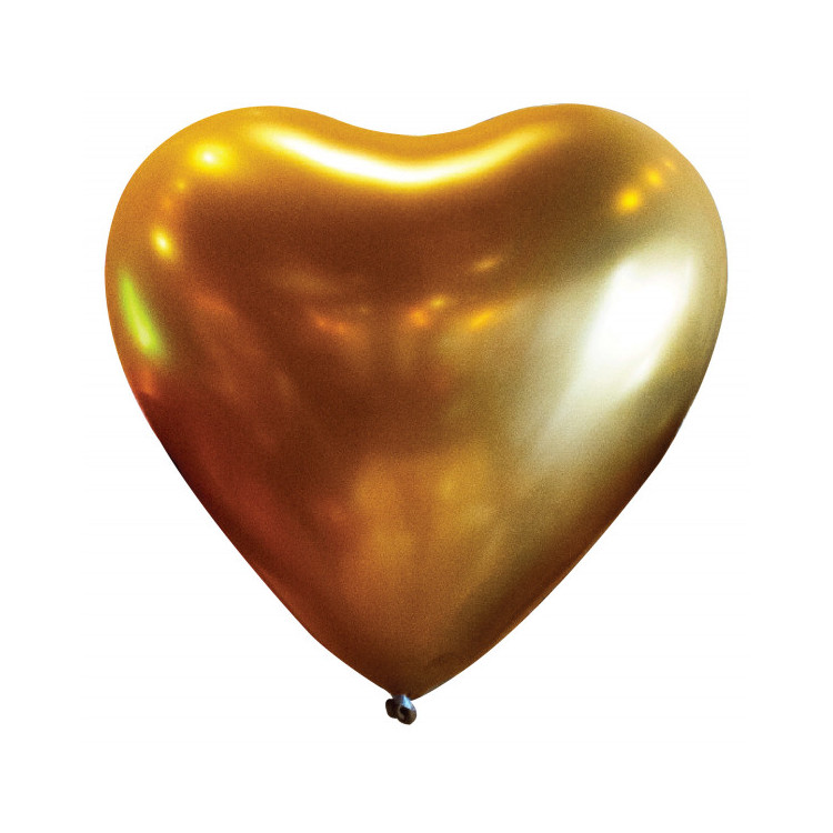 50 pack Ballonger Hjärtan Guld