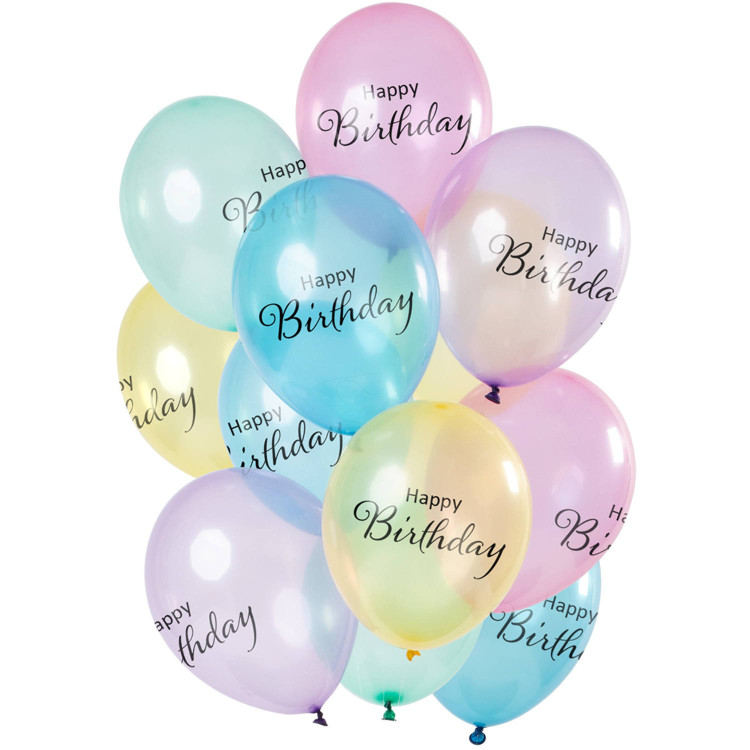Ballongbukett Pastell Happy Birthday