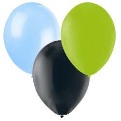 Ballonger Svart, Lime, Ljusblå
