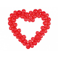 Ballonger Hjärta med Ram - Röd