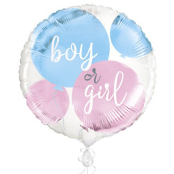 Folieballong Gender Reveal Boy or Girl