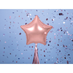 folieballong stjärna rosé