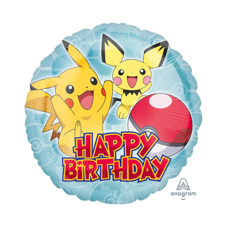 Folieballong Pokémon Happy Birthday
