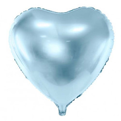 Folieballong Hjärta Babyblå