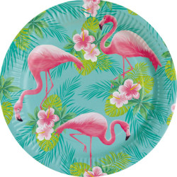 Papperstallrikar Flamingo Paradise