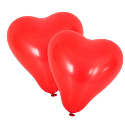 Hjärtformad ballong Röd