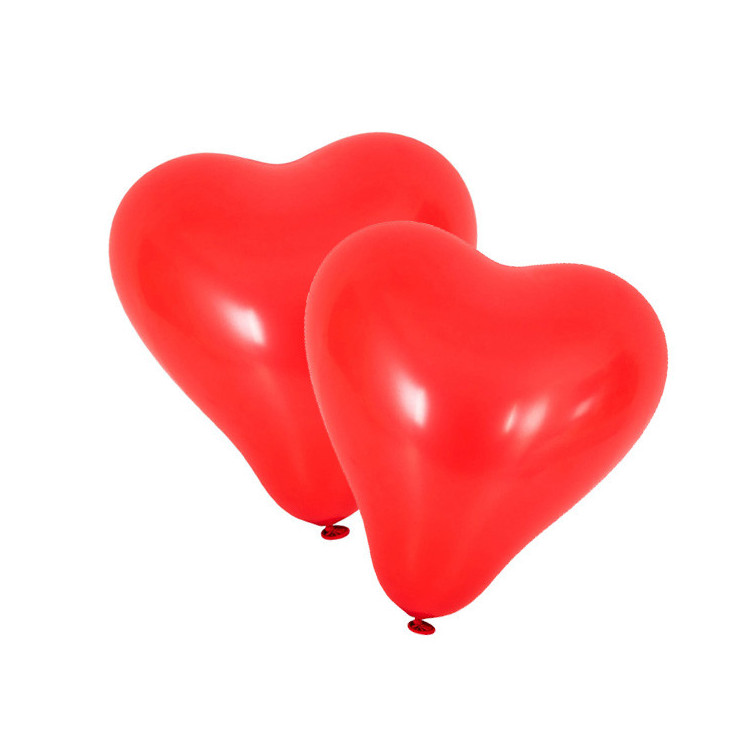Hjärtformad ballong Röd
