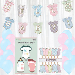 Babyshower dekorationer kit medium