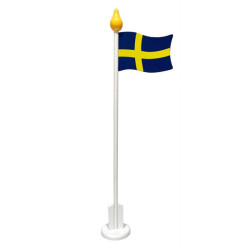 Svenska flaggan på fot 30 cm