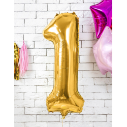 Sifferballonger Guld, 86 cm