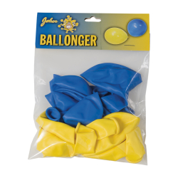 Ballonger Blå/Gul 10-pack